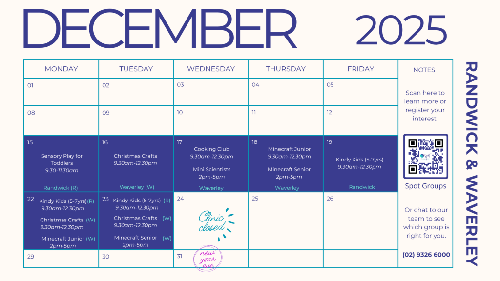 Randwick Groups December Calendar