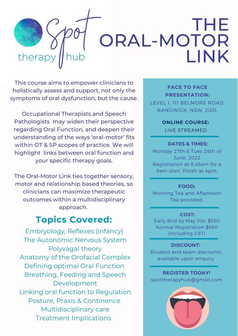 The Oral Motor Link Course Flyer