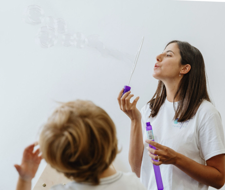 breathing retraining bubble activity